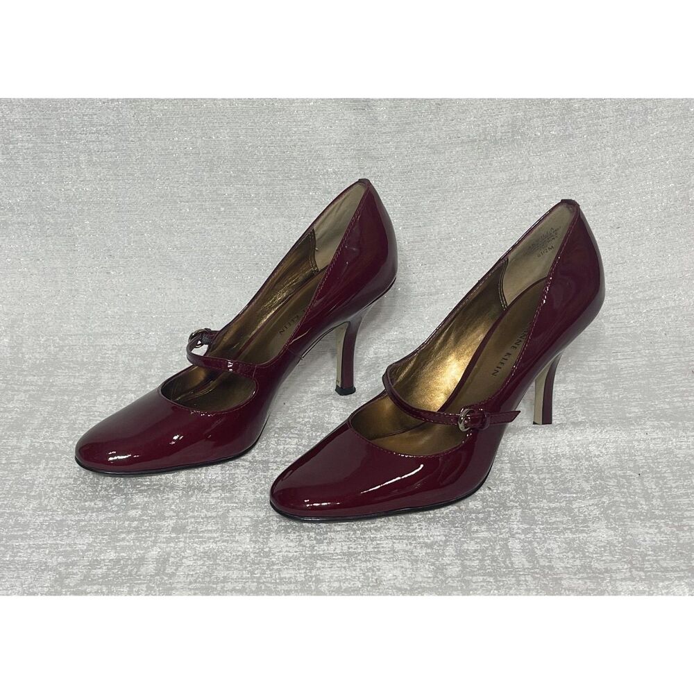 Anne Klein Leather Mary Jane Pumps - Size 6.5